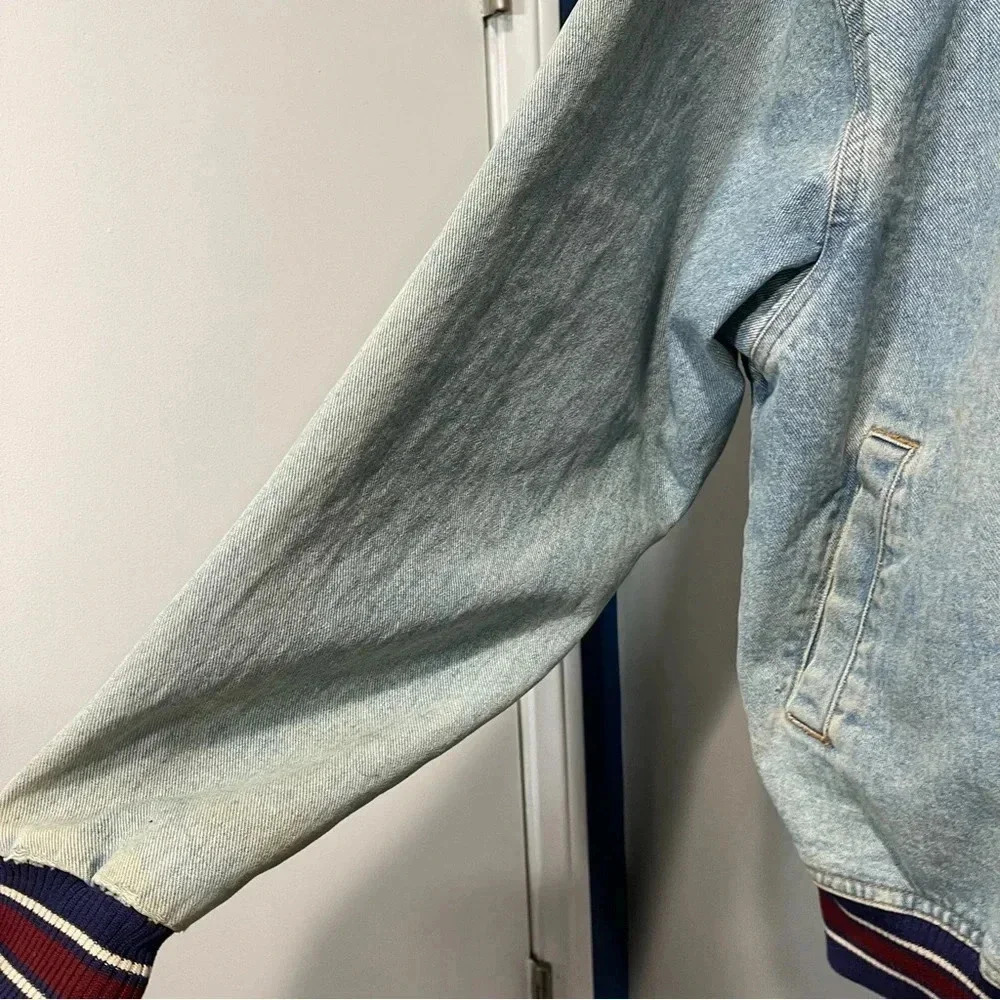 Vintage U.M. B-54 Equipment VTG Men's Denim Varsity Jacket Size Medium - Picture 8 of 16